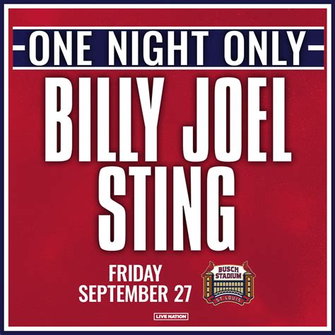 Billy Joel and Sting coming to Busch Stadium for September concert